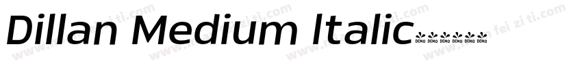 Dillan Medium ltalic字体转换